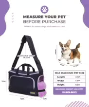 Mochila de Transporte para Pets com Ventilação e Bolsos – Viagem e Passeios